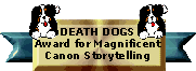 Deathdogs Canon Storytelling award picture